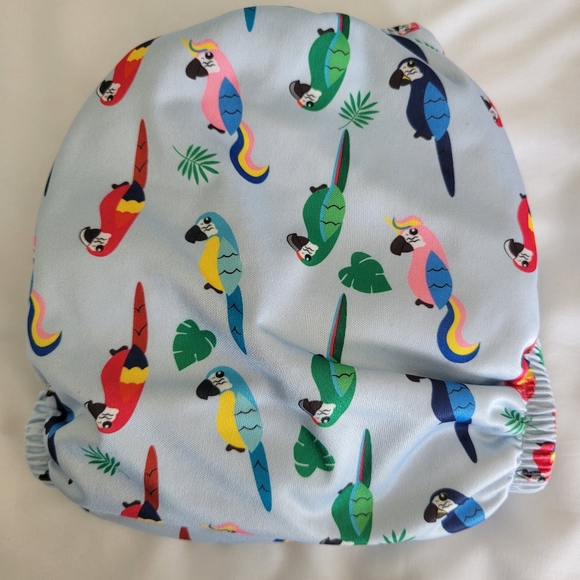Periwinkle Parrots Lil Helper Cloth Diaper - Picture 2 of 3